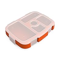 Bentgo® Kids Prints Tray with Transparent Cover - Reusable, BPA-Free, 5-Compartment Meal Prep Container with Built-In Portion Control for Healthy Meals At Home & On the Go (Sports)