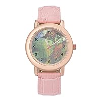 Abstract Art Tree Casual Watches for Women Classic Leather Strap Quartz Wrist Watch Ladies Gift