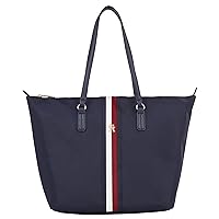Tommy Hilfiger Women's Poppy Tote Bag with Zip, Blue (Space Blue), One Size, Space Blue