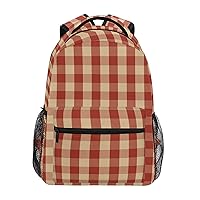 ALAZA Vintage Plaid Checkered School Backpacks Business Travel Hiking Camping Rucksack Pack
