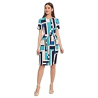 Maggy London Women's Short Sleeve Matte Jersey Dress Career Workwear Office Occasion Event Guest of