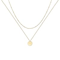 Dainty Gold Necklace for Women - Layered Choker Statement Necklaces for Women Trendy - 14K Gold Silver Long Necklace Jewelry Set