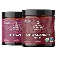TRIBE ORGANICS Hormonal Balance Duo, Ashwagandha & Shatavari - Hormonal Balance for Women, Ashwagandha Supplements & Shatavari Capsules Acting as a Mood Support Supplement - Lactation Support