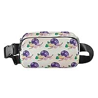 Watercolor Plums Fanny Packs for Women Men Belt Bag with Adjustable Strap Fashion Waist Packs Crossbody Bag Waist Pouch for Jogging