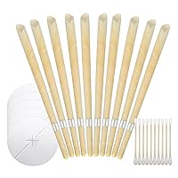 10 Pack Beeswax Natural Ear Candles Wax Removal, Ear Wax Candles for Ear Candling Wax Removal, Ear Candling Candles for Ear Cleaning, Ear Wax Candle Ear Wax Removal Kit Earwax Cleaner for Adults