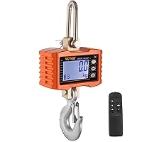 Mophorn Hanging Scale 1000KG (2200LBS) Orange Digital Industrial Heavy Duty Crane Scale with Accurate Reloading Spring Sensor for Hunting Farm or Construction