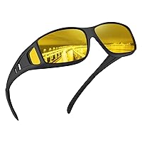 Night Driving Glasses Night Vision Glasses Fit Over Glasses Sunglasses for Men Polarized Sunglasses