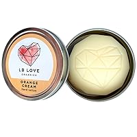 Hard Lotion Bar | Organic Beeswax and Plant based Moisturizer | Plastic free solid moisture bar (Orange Cream)