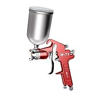 Hvlp Spray Gun Gravity Feed with 400CC Aluminum Swivel Cup with 1.5mm Nozzle Professional Spray Guns for Painting Air Paint Sprayer