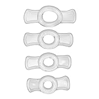 Endurance Constrictive Penis Ring Set, Clear