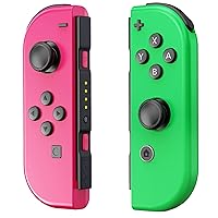 for Nintendo Switch Controllers, Replacement for Switch Controller Support Wake up/Screenshot/Motion Control Pink Green