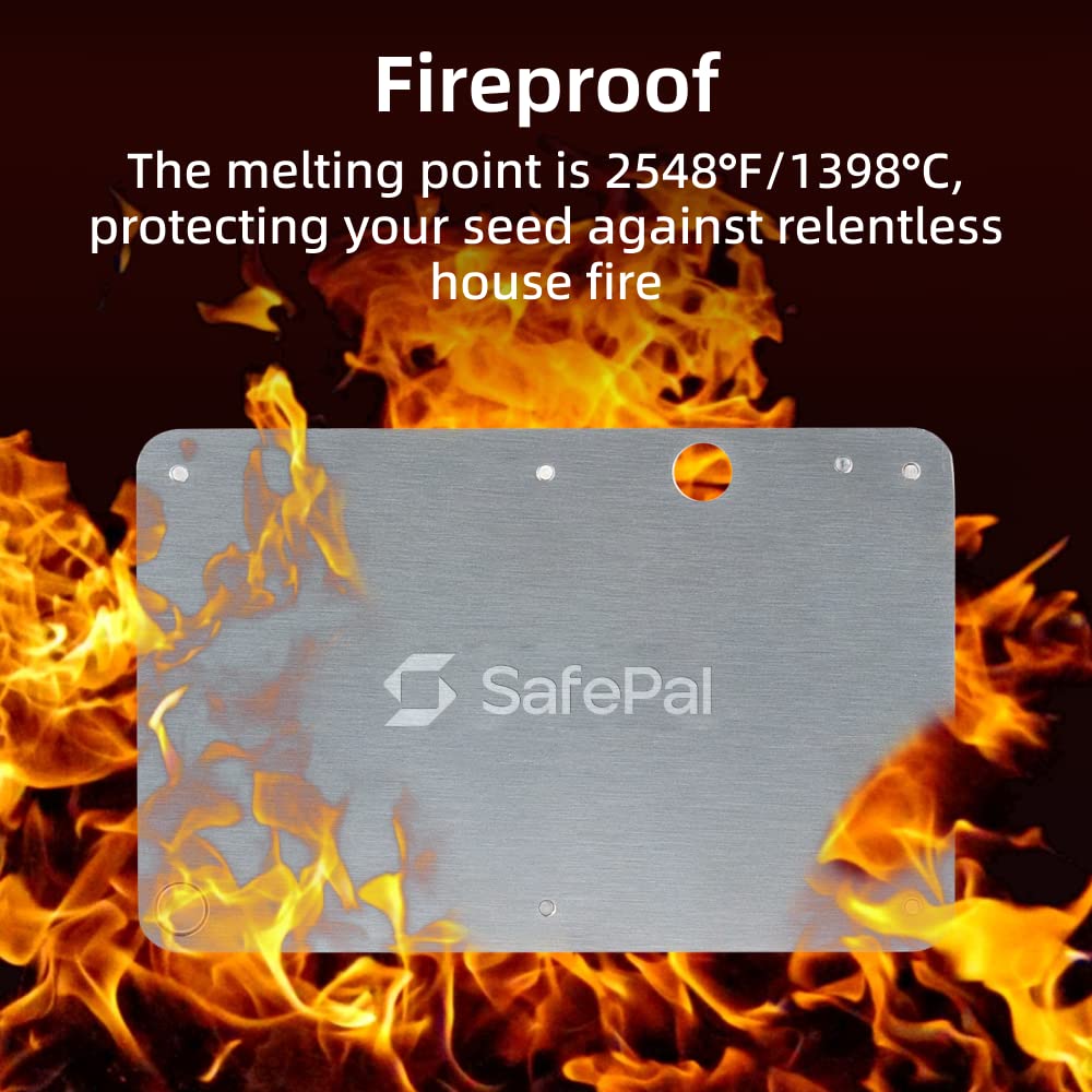 SafePal Cypher - Steel Crypto Seed Backup, Metal Cold Storage, Steel Bitcoin Wallet, Store up to 24 Seed Words, Compatible with BIP39 Crypto Wallets, Ledger, Trezor, KeepKey