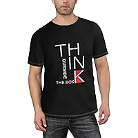 Think Outside The Box Men's Short Sleeve T-Shirts Casual Top Tee