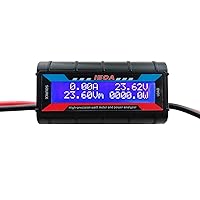 150A High Precision RC Watt Meter Power Analyzer Voltage Amp Meter, Wattmeter Tester Amp Meter Monitor with Real-time Reading Backlight Digital LCD Screen for Battery, Solar, Wind Power