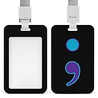 Semicolon Suicide Prevention Lanyard ID Badge Holder Cute Name Tag Credit Card Printed