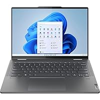 Lenovo 2023 Yoga 7 14” 2.2K IPS Touchscreen Laptop 10-Core Intel Core i7-1355U Iris Xe Graphics 16GB LPDDR5 512GB NVMe SSD 2xThunderbolt 4 Wi-Fi 6E Backlit KB Windows 11 Pro w/RE USB, Storm Grey
