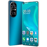 Android 10.0 Mobile Phone, 4G Smartphone SIM Free Phones Unlocked with 7.3 inches Full Screen,32MP+50MP Five Camera, Face/Fingerprint (Blue)