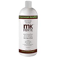 FORTE Brazilian Keratin Hair Treatment Straightening 1000ml Complex Global for All Hair Types Coarse Thick Curly African Black Hispanic Dominican Keratina Para Alisar Pelo Chocolate