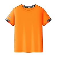 TiaoBug Kids Boys Rash Guard Swim Shirt UPF 50+ Sun Protection Short Sleeve Swimming Top Quick Dry Athletic Sun Shirts