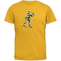 Camo Toy Soldier Gold Adult T-Shirt - X-Large