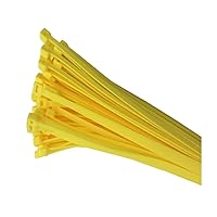 100 x Yellow Nylon Cable Ties 100 x 2.5mm / Extra Strong Zip Tie Wraps