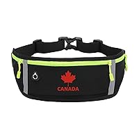 Canada Flag Maple Waist Fanny Packs For Men Women Sports Belt Storage Bag Print