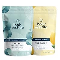 Body Restore Shower Steamers Aromatherapy (15 Packs x 2) - Gifts for Mom, Gifts for Women & Men, Shower Bath Bombs, Eucalyptus, Citrus Grove Essential Oils, Stress Relief