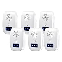 Ultrasonic Pest Repeller,6 Pack Electronic Pest Repellent Plug in Indoor for Spider,Mosquito, Mouse, Cockroaches, Rats, Bugs.