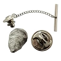 Oyster Tie Tack ~ Antiqued Pewter ~ Tie Tack or Pin - Antiqued Pewter