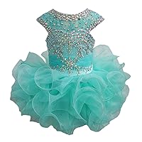Junguan Little Girls Lace Pageant Cupcake Dresses for Toddler Formal Party Tutu Ball Gowns Mini066