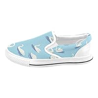 Unisex Lake Swan Slip-on Canvas Kid's Shoes (Big Kid) for Girl