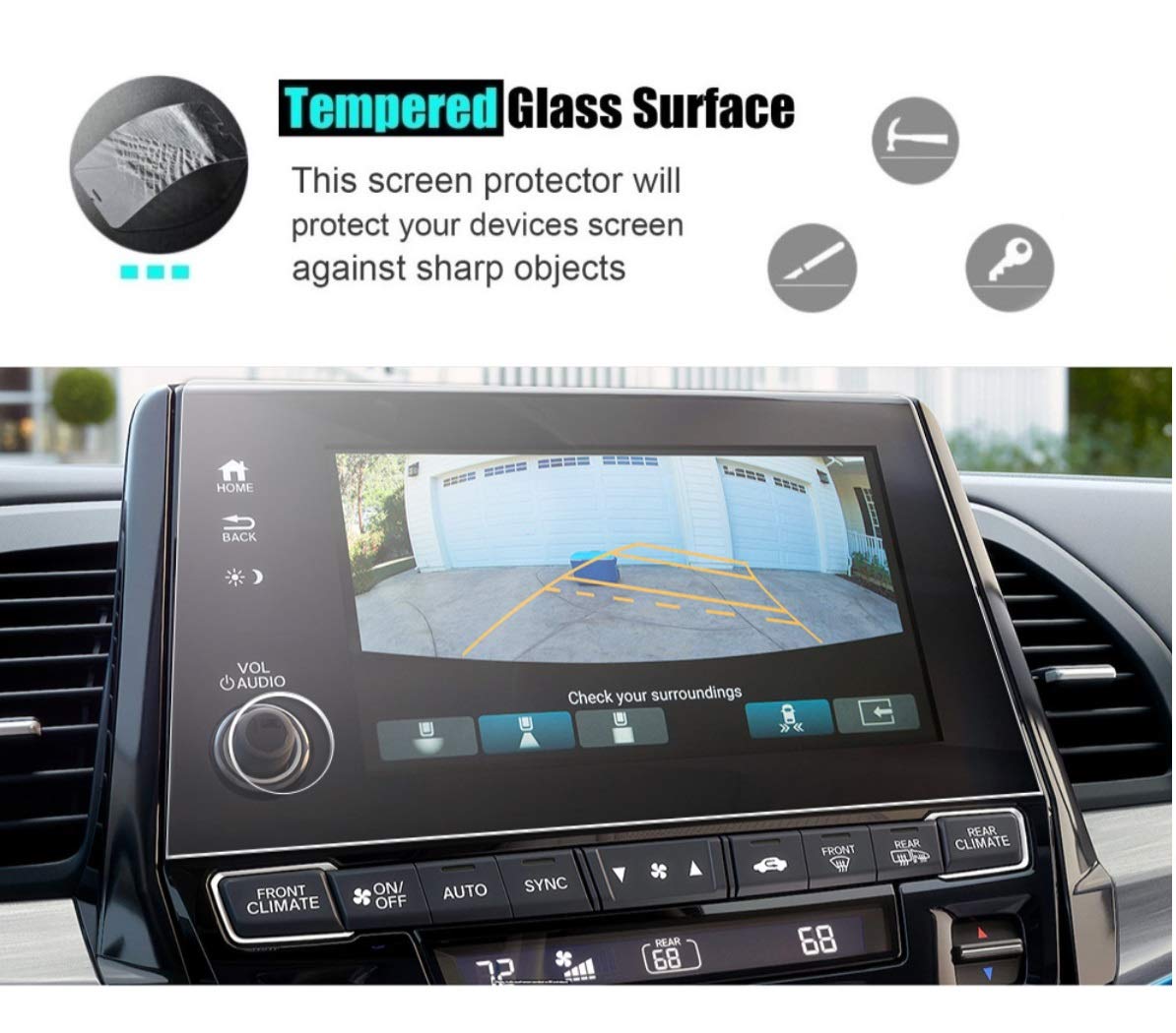 Screen Protector Compatible with 2018-2024 Odyssey 8 Inch Touch Screen,Anti Scratch,Shock-Resistant,Honda Odyssey EX EX-L Touring