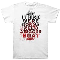 Jaws Men's Bigger Boat Slim Fit T-Shirt X-Large White