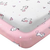 Pack and Play Sheets, Pack n Play Sheets | Mini Crib Sheets 2-Pack, Ultra Soft Pack n Play Mattresses Sheets Compatible with Graco Pack n Play, Soft and Breathable Material, Pink