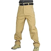 Mens Hiking Tactical Pants Outdoor Snow Ski Fishing Pants Fleece Lined Insulated Softshell Pants Tactical Cargo Pants