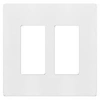 ENERLITES Screwless Decorator Wall Plates Child Safe Outlet Covers, Gloss Finish, Medium Size 2-Gang 4.88