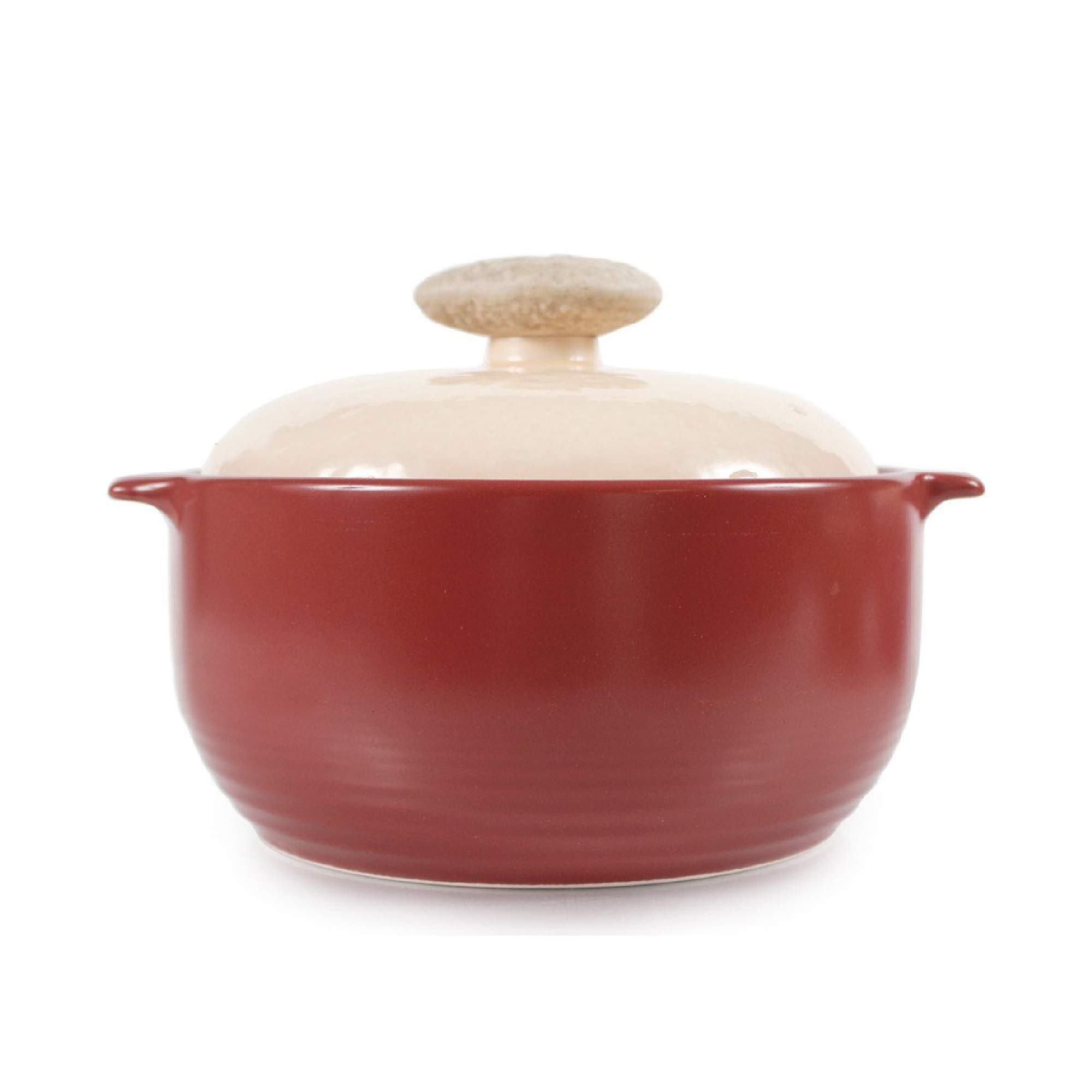 Neoflam Kiesel 2qt Non-Stick Ceramic Casserole Pot, Dutch Oven, Clay Pot, Stockpot For Stew, Soup, Steam, Scratch Resistant, Oven Safe, Heat Resistant, Plum