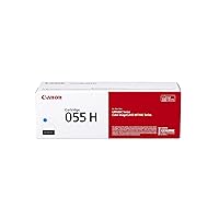 Canon Genuine Toner, Cartridge 055 Cyan, High Capacity (3019C001) 1 Pack Color imageCLASS MF741Cdw, MF743Cdw, MF745Cdw, MF746Cdw, LBP664Cdw Laser Printer