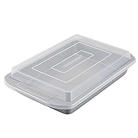 Farberware Nonstick Bakeware Baking Pan With Lid / Nonstick Cake Pan With Lid, Rectangle - 9 Inch x 13 Inch, Gray