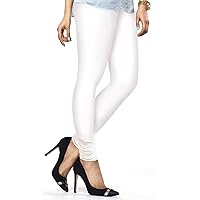 ladyline Plus Size Premium Soft Long Cotton Churidar Leggings with Double Stitches Plain Size XXL