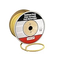 PY860 3/8-Inch by 600-Feet Polypropylene Twisted Rope, Yellow