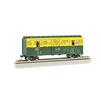 Bachmann 40' Animated Stock Car - CHICAGO and NORTHWESTERN with HORSES - HO Scale