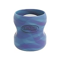 Dr. Brown's Natural Flow Options+ Glass Baby Bottle Sleeves,100% Silicone,5 oz,Wide-Neck,Glow in the Dark