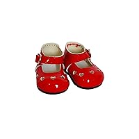 Red Heart Mary Janes/ Fits 14 Inch Dolls/ 14 Inch Doll Shoes