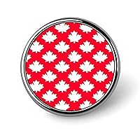 Canada Maple Leaf Round Lapel Pin Tie Tack Cute Brooch Pin Badge for Men Women Hat Clothing Accessories