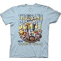 Ripple Junction One Piece Thousand Sunny Ship Straw Hat Crew Anime Adult T-Shirt Officially Licensed