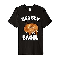 Beagle Bagel Funny Beagle Lover Dog Pun Jewish Lover Premium T-Shirt