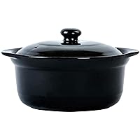 Kitchen Pot Stew Pot Cookware Terracotta Clay Casserole Pot Clay Pot Cooking-Anti-Slip and Stable Fast Drying Convenient Storage (Size : 3L) (Size : 2L)