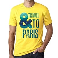 Men's Graphic T-Shirt and Travel to Paris Eco-Friendly Limited Edition Short Sleeve Tee-Shirt Vintage Birthday