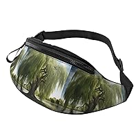 Willow Tree Printed Fanny Pack For Men Women,Crossbody Waist Bag Pack,Belt Bag With Adjustable Strap For Travel Sports